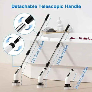 The Whimsify Store Cordless Electric Spin Scrubber - 9-in-1 Deep Cleaning Tool for Ultimate Convenience