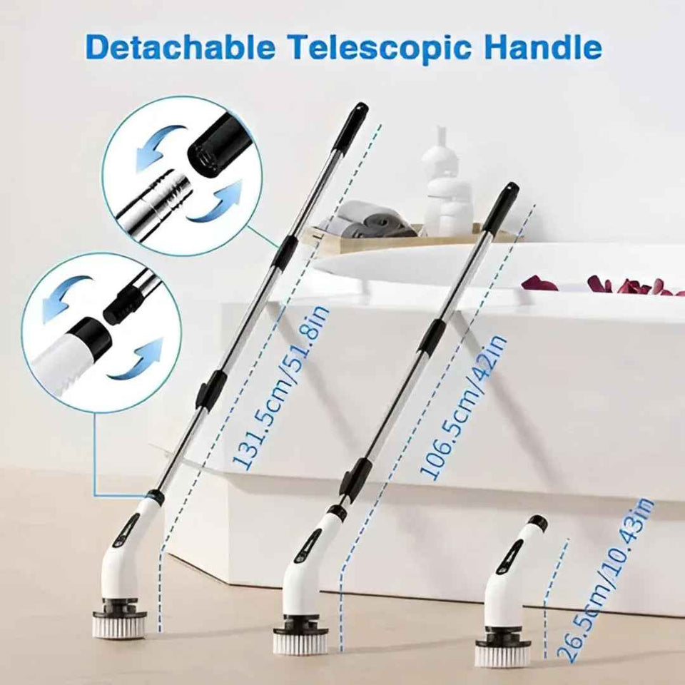 The Whimsify Store Cordless Electric Spin Scrubber - 9-in-1 Deep Cleaning Tool for Ultimate Convenience