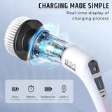 The Whimsify Store Cordless Electric Spin Scrubber - 9-in-1 Deep Cleaning Tool for Ultimate Convenience