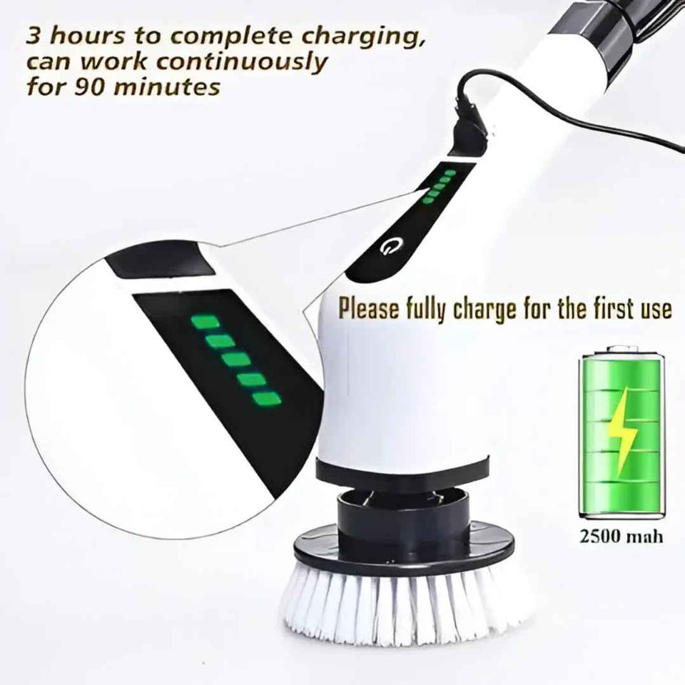 The Whimsify Store Cordless Electric Spin Scrubber - 9-in-1 Deep Cleaning Tool for Ultimate Convenience