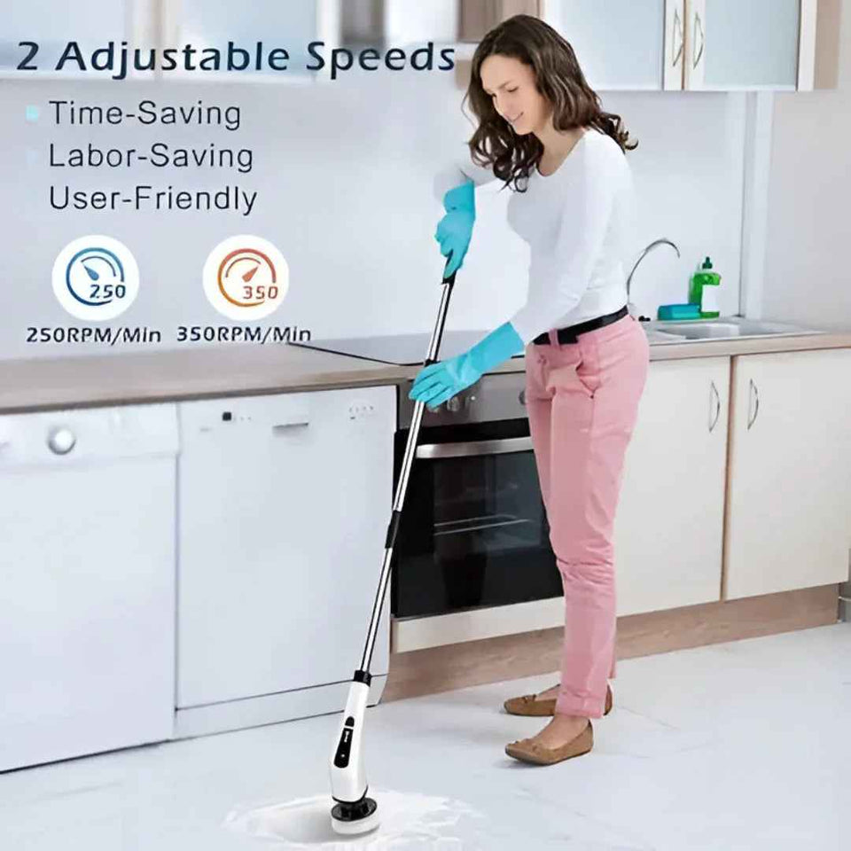 The Whimsify Store Cordless Electric Spin Scrubber - 9-in-1 Deep Cleaning Tool for Ultimate Convenience