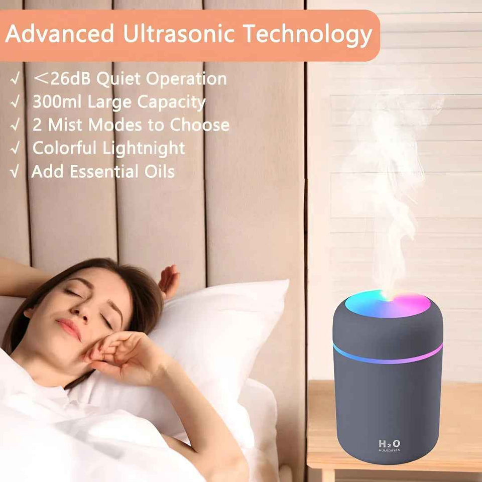 The Whimsify H2O Ultrasonic Cool Mist Humidifier for Home & Bedroom.