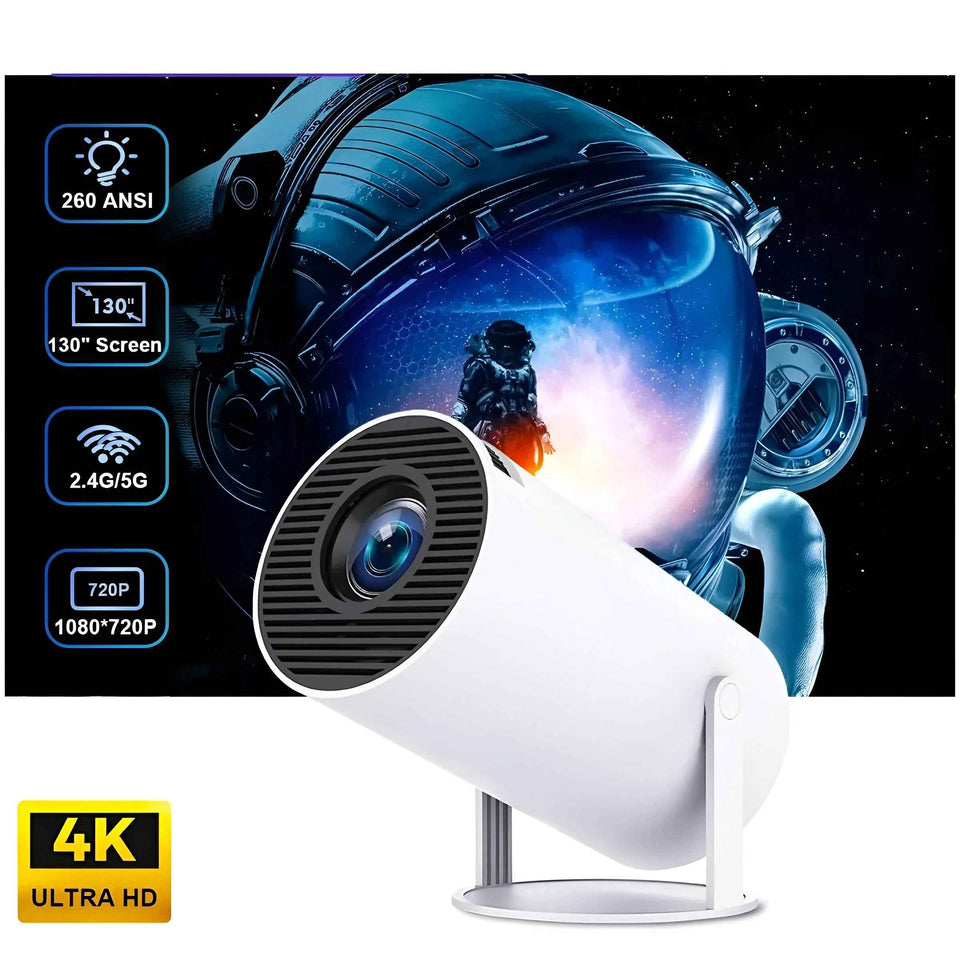 The Whimsify Store Ultra HD Mini Projector - Portable 4K Home Cinema for Stunning Visuals