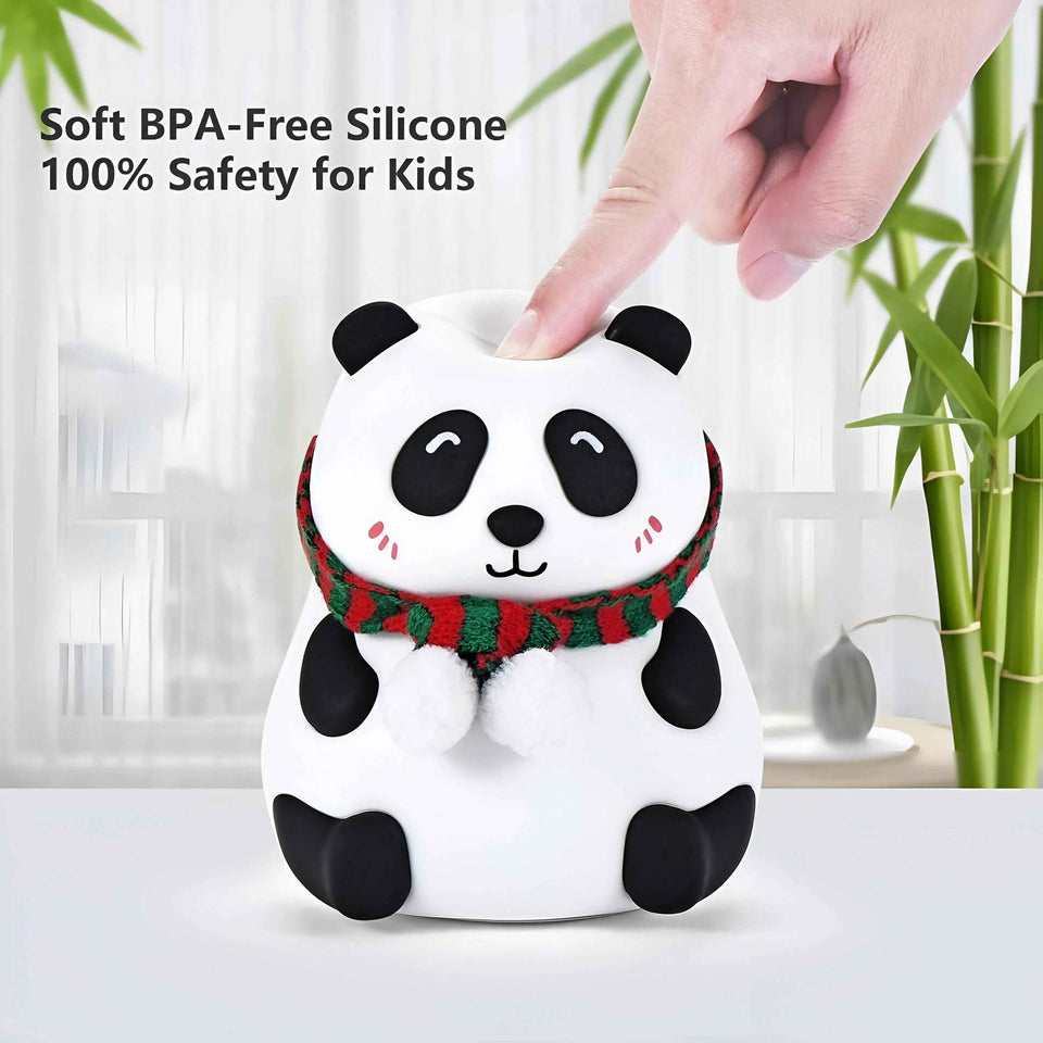 Silicone Panda Lamp - Cute Night Light for Kids’ Rooms